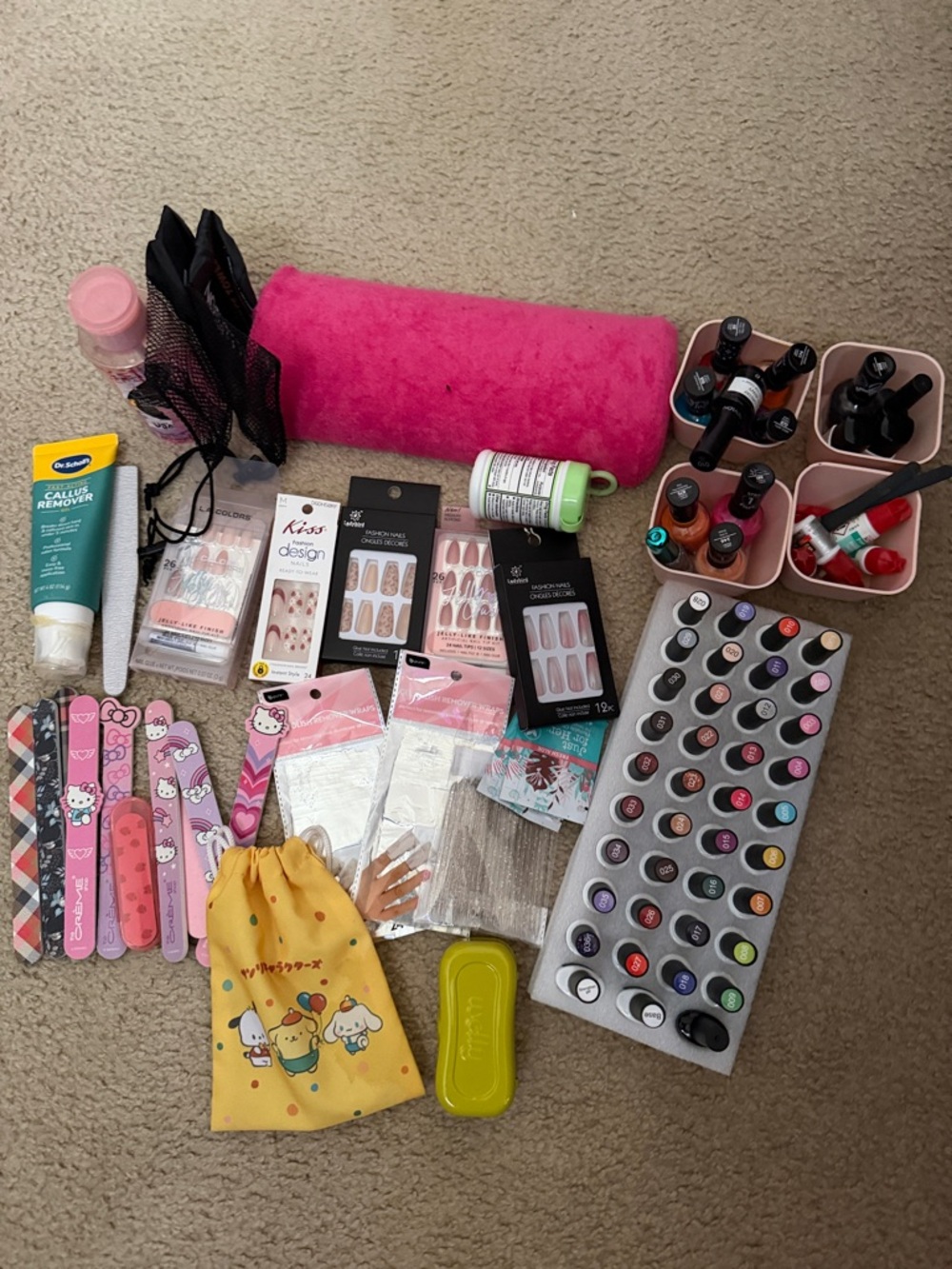 Pink Nail Kit Bundle with Press-On Nails